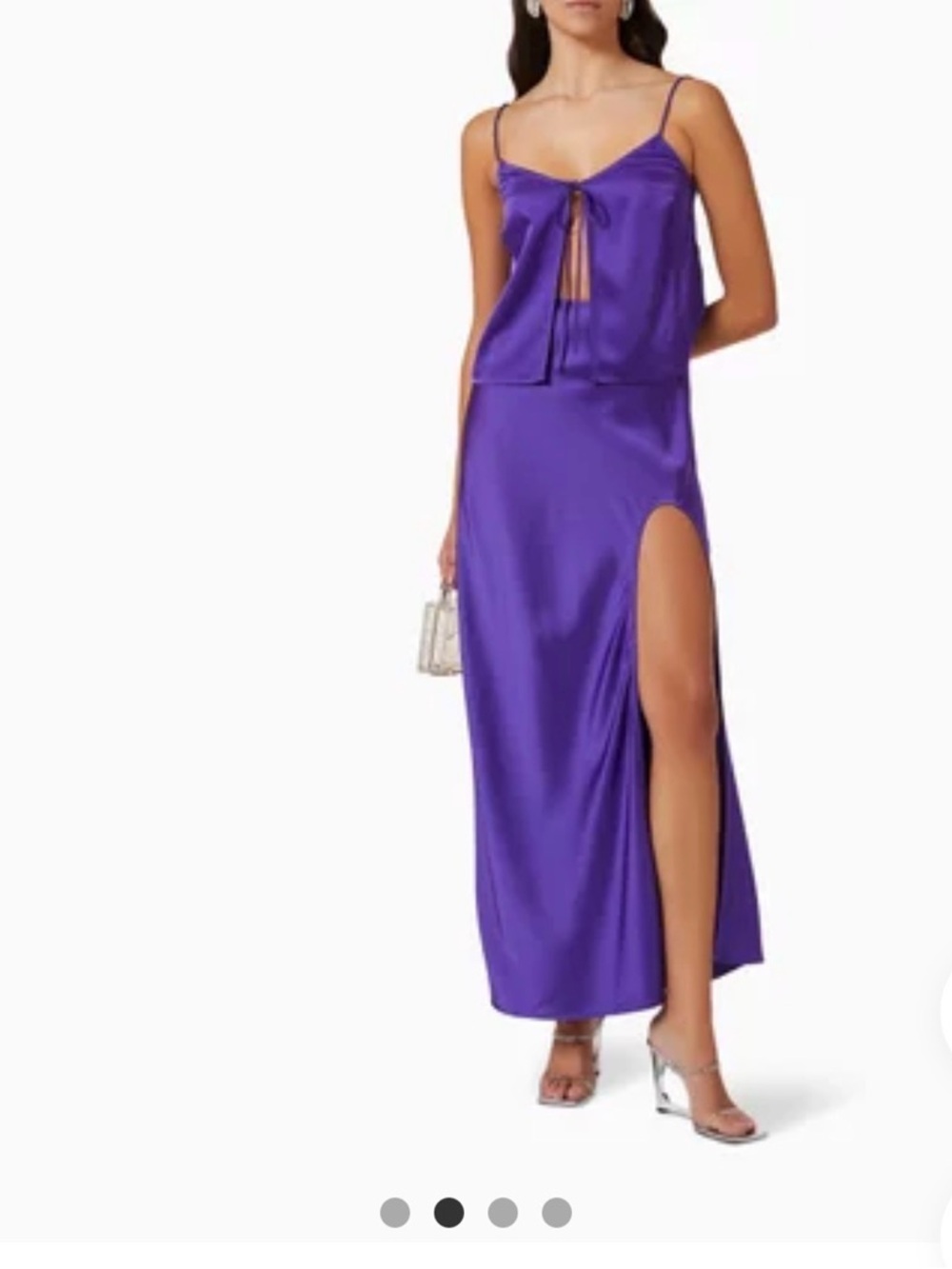 Simon Miller Purple Satin Bolo Skirt with Smooth Finish size 4